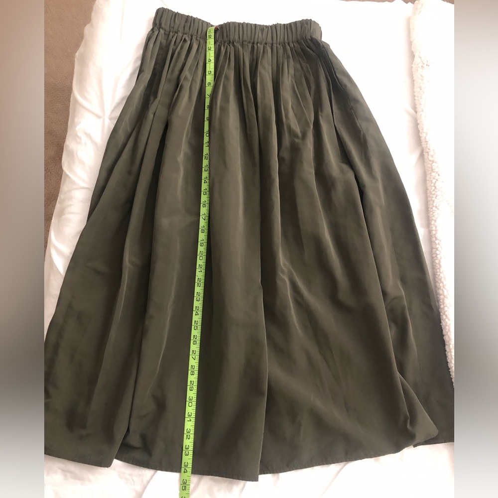 Uniqlo Olive Green Maxi Skirt - Elastic Waist